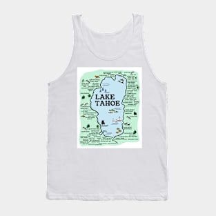 Lake Tahoe Map Tank Top